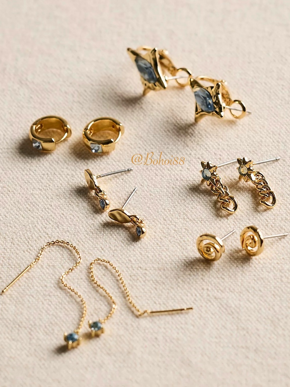 NWT Free People Baez Gold Plated Earrings
